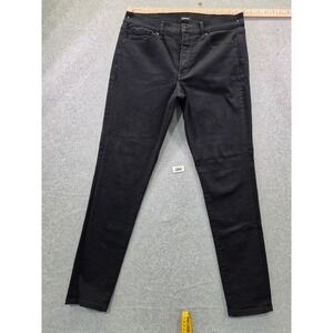 Express Skinny Mid Rise Black Jeans Womens Size 10R Stretch Denim Pants